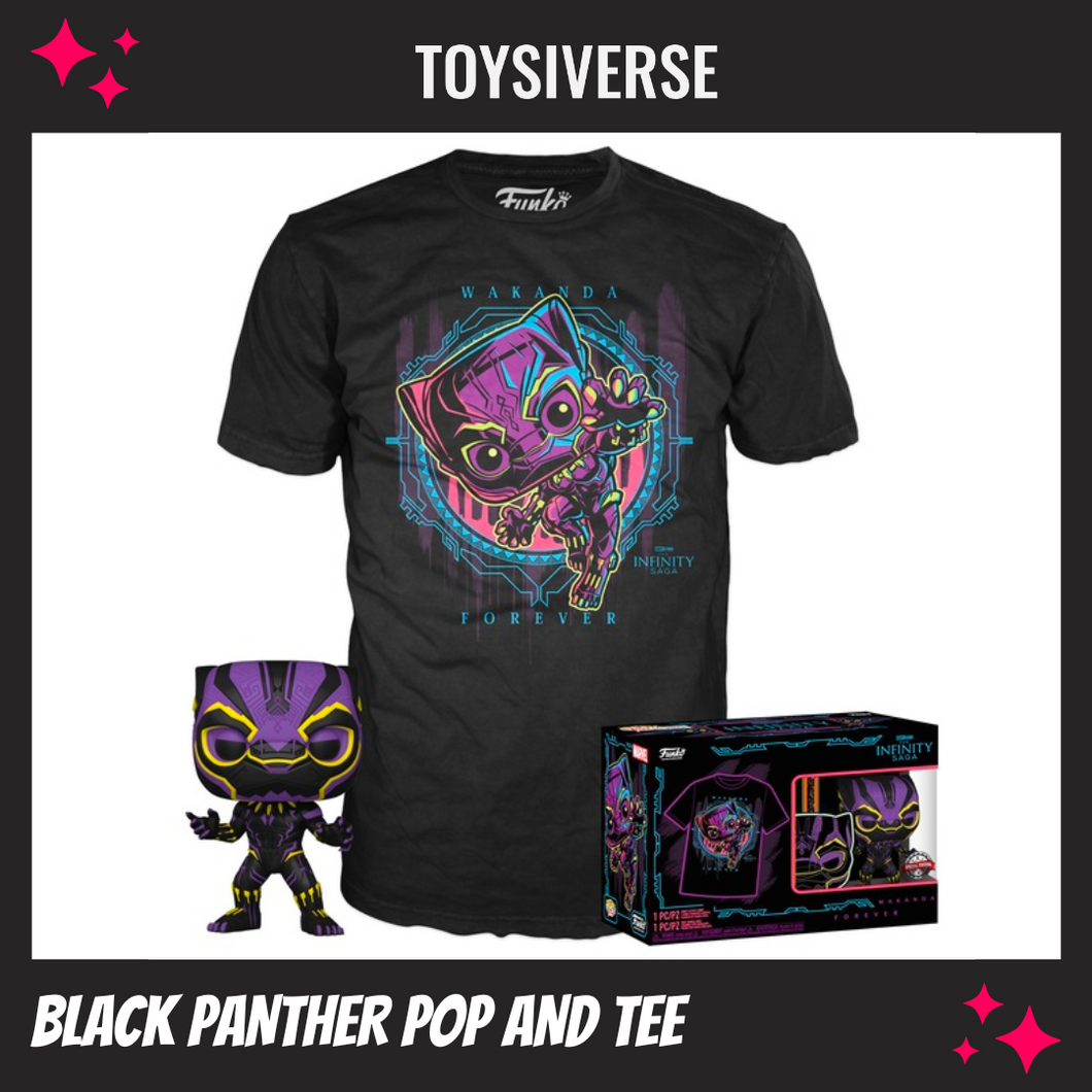 Black Panther Blacklight Pop and Tee Special Edition Collector Box